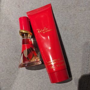 Rihanna Rebelle Eau De Parfum Spray and Lotion Travel Set